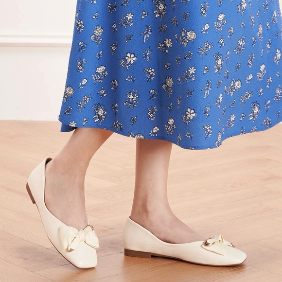 White Bow Women's Flats C. Paravano - Picture 6 of 7